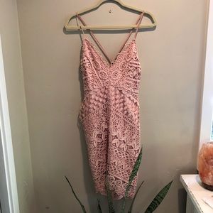 ASTR pink lace dress